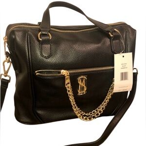 Steve Madden Leather Purse With Golden Chains